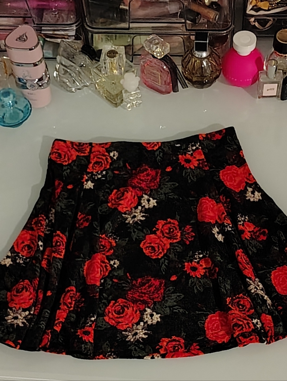Frenchi Roses Mini Skirt - Picture 8 of 11
